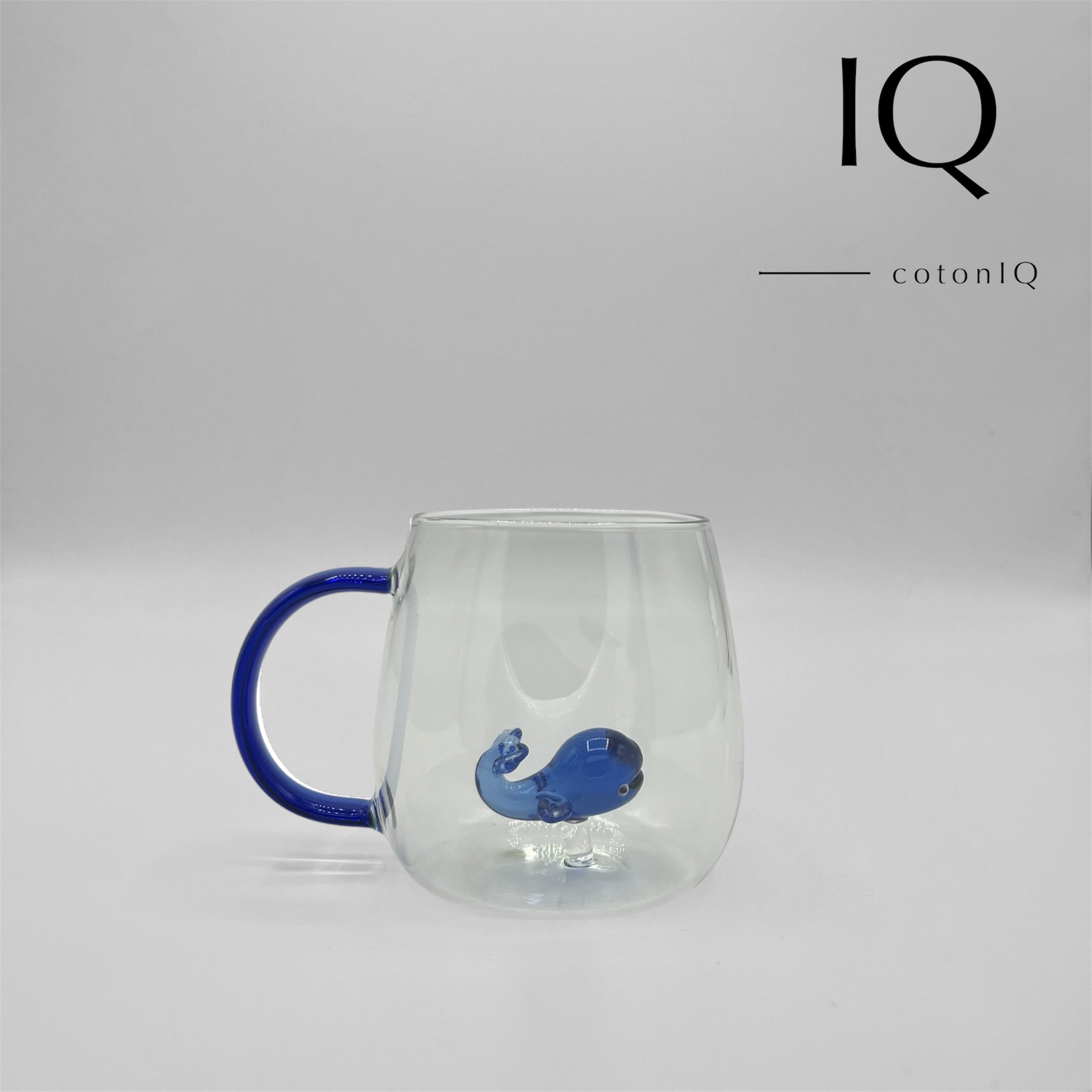 Glastasse mit 3D-Figur – Wal – 380 ml-0
