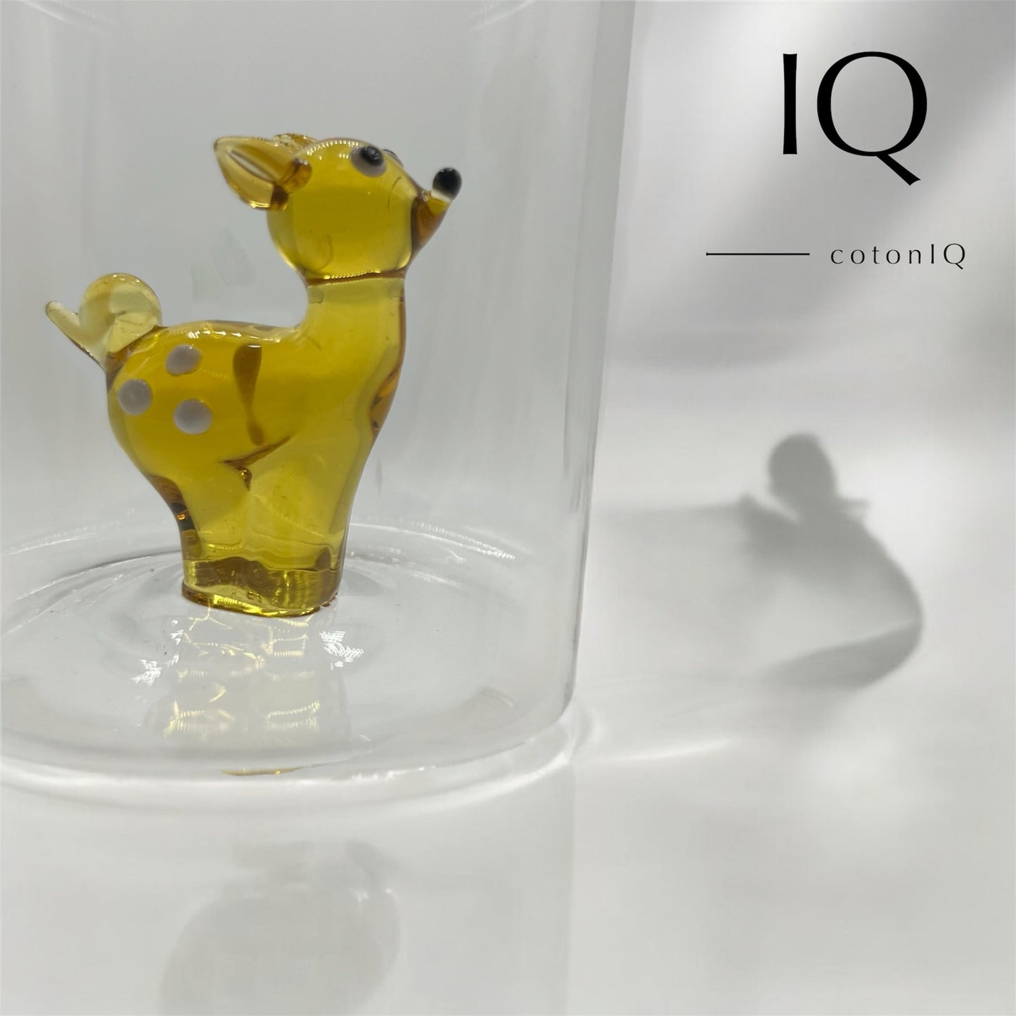Glastasse mit 3D-Figur – Reh – 380 ml-1