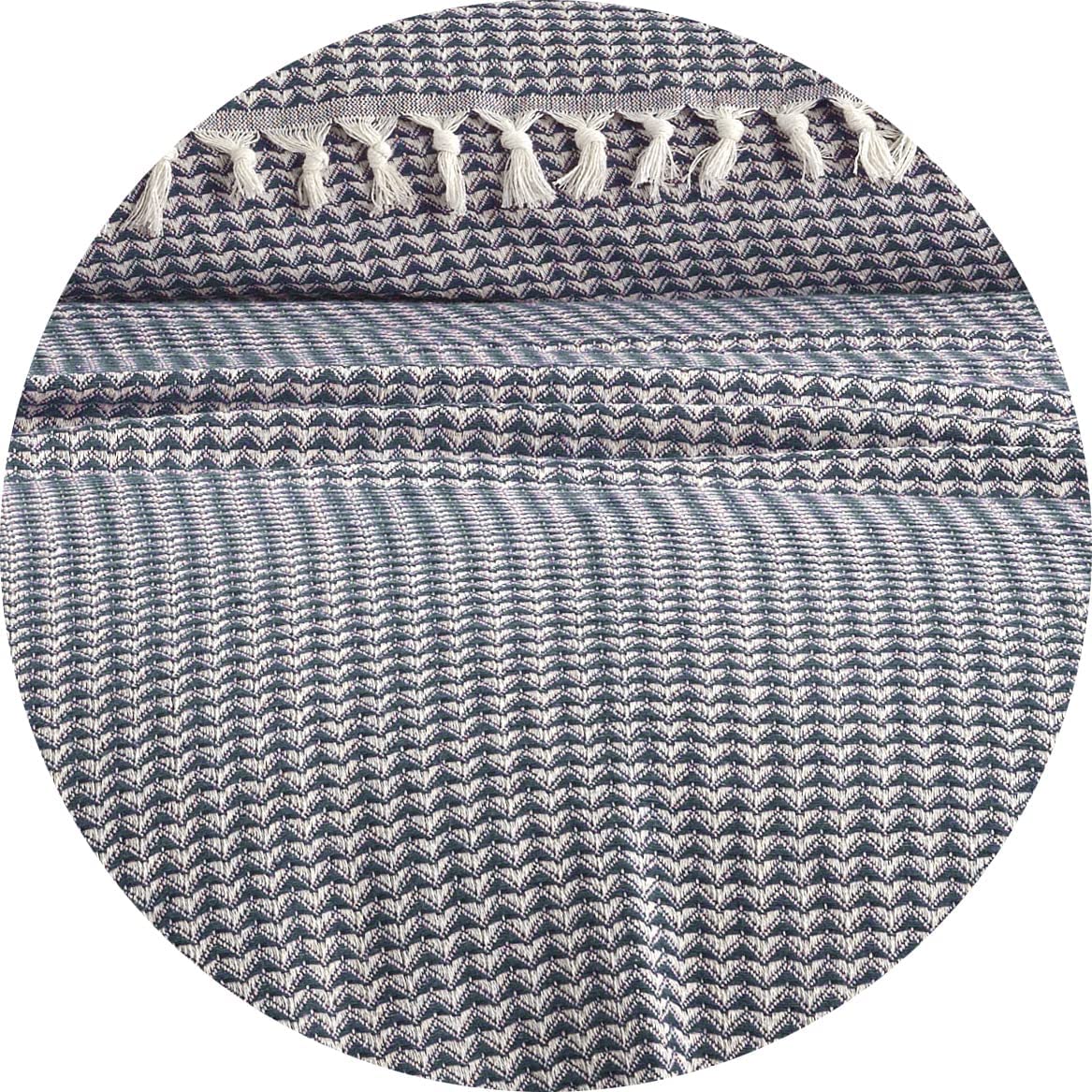 Tagesdecke | Bettüberwurf | Sofaüberwurf | 150 x 200 cm | 100% Baumwolle | Dunkelblau-1