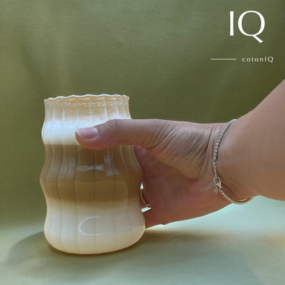 Designer-Glasbecher für Heiß- und Kaltgetränke – transparent – 500 ml-0