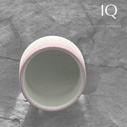 Kaffeebecher mit strukturierter Oberfläche – Rosa- und Creme-Tönen – 200 ml-1