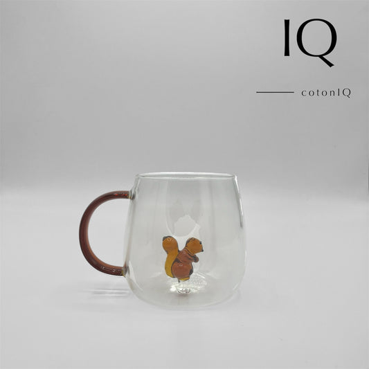 Glastasse mit 3D-Figur – Eichhörnchen – 380 ml-0