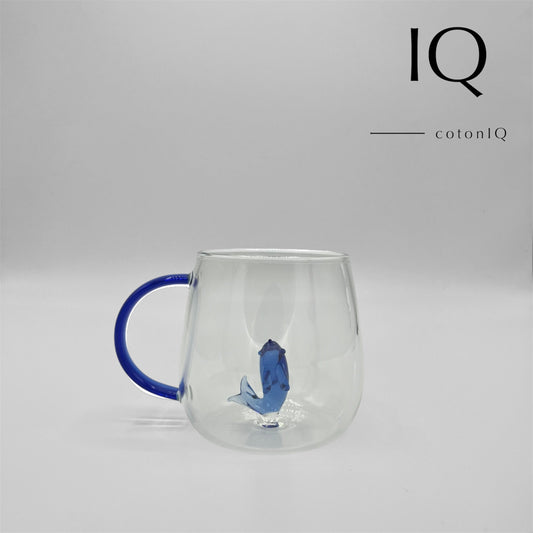 Glastasse mit 3D-Figur – Delphin – 380 ml-0