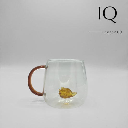 Glastasse mit 3D-Figur – Igel – 380 ml-0