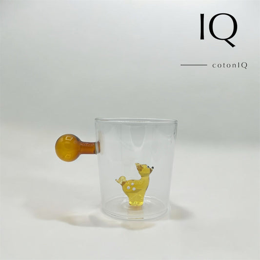 Glastasse mit 3D-Figur – Reh – 380 ml-0