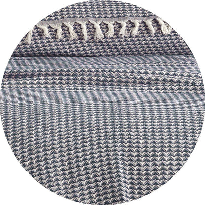 Tagesdecke | Bettüberwurf | Sofaüberwurf | 150 x 200 cm | 100% Baumwolle | Dunkelblau-1